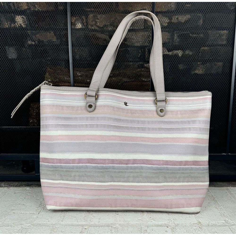 Elliott Lucca‎ Aria Multicolor Stripe Large Tote Shoulder Handbag Retail $128